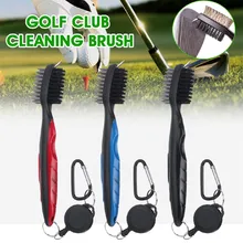 Golf Club Brush Golf Groove Cleaning Brushes 2 Sides Golf Putter Wedge Ball Groove Cleaner Kits Cleaning Tools Golf Accessories