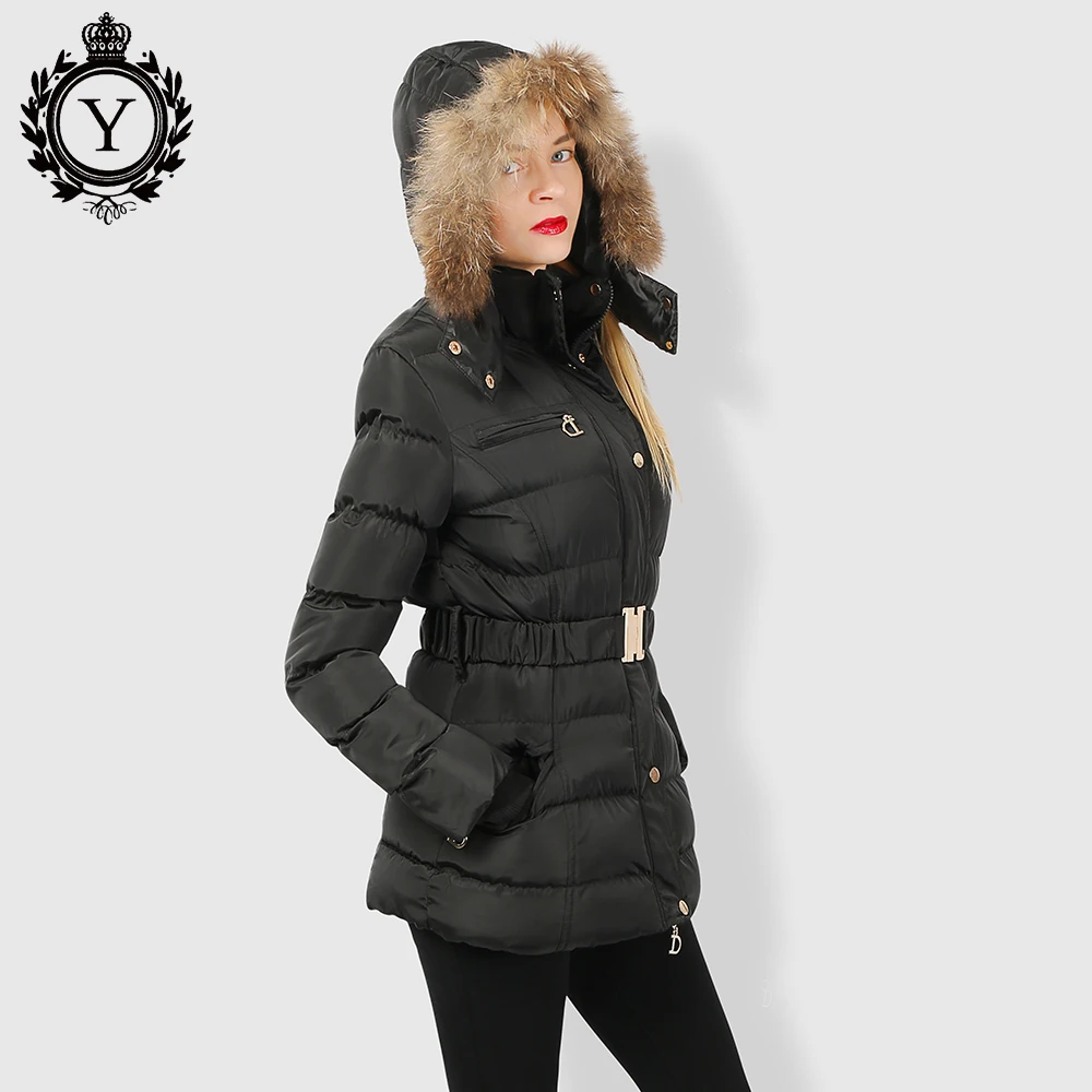 COUTUDI зимняя женская парка коллекция ветрозащитное женское плотное пальто европейский стиль воротник из кроличьего меха женская теплая куртка