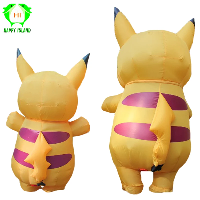 Inflatable Pikachu Costumes Halloween Cosplay Large Pokemon Mascot Costume for Kids Adults Men Women Party Inflatable Costume