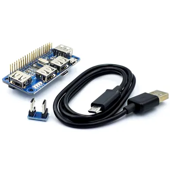 

Waveshare USB to UART converter 4 Port USB HUB HAT for Raspberry Pi 2B/3B/3B+/Zero/Zero W compatible with USB2.0/1.1