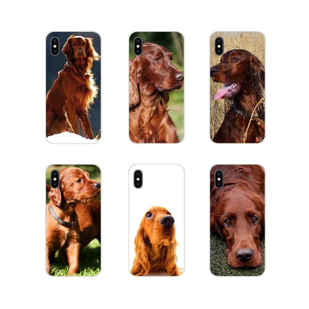 

For Xiaomi Redmi 4A S2 Note 3 3S 4 4X 5 Plus 6 7 6A Pro Pocophone F1 Irish Setter dog art Accessories Phone Cases Covers