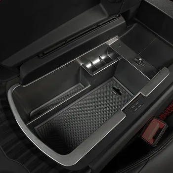 

WELKINRY car auto cover styling For Peugeot 3008 2013 2014 2015 plastics front seat armrest storage box container moulding trim