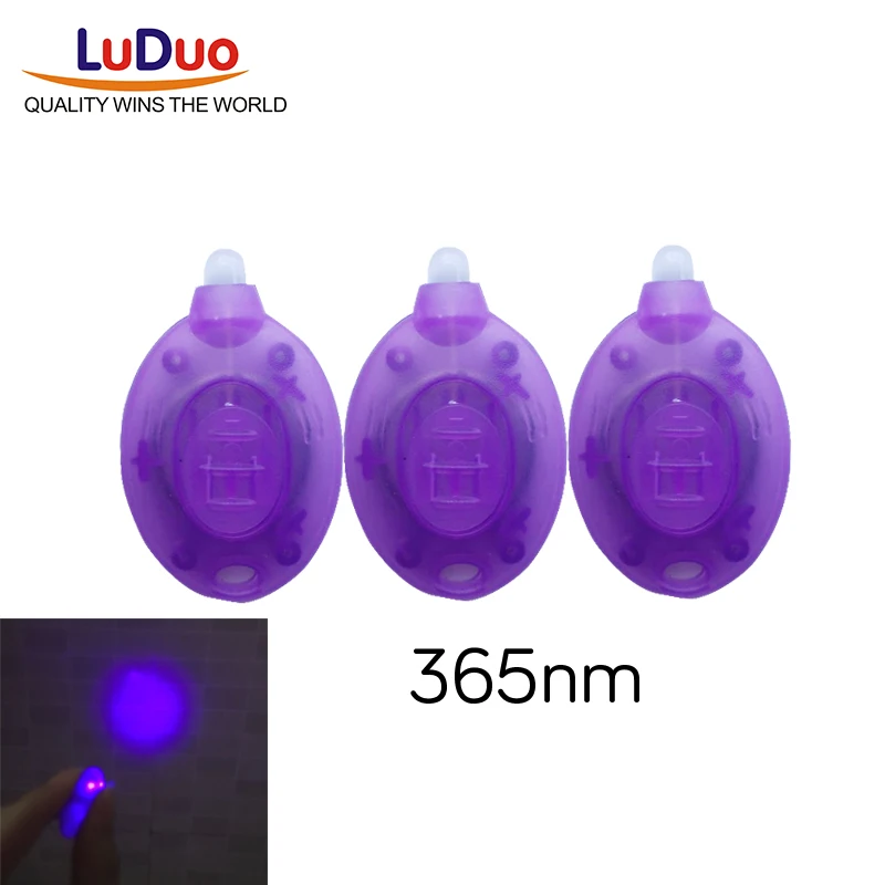 

LuDuo 3pcs Super MINI Strong UV Led Flashlight Light 365nm Ultra Violet Light lamp For Marker Checker Detection curing uv glues
