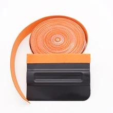 2,5 см* 15 м рулон оранжевой войлочной ленты для ракеля с самоклеющейся 3 м клей Замена замши войлочный край для ракеля инструмент для обертывания автомобиля
