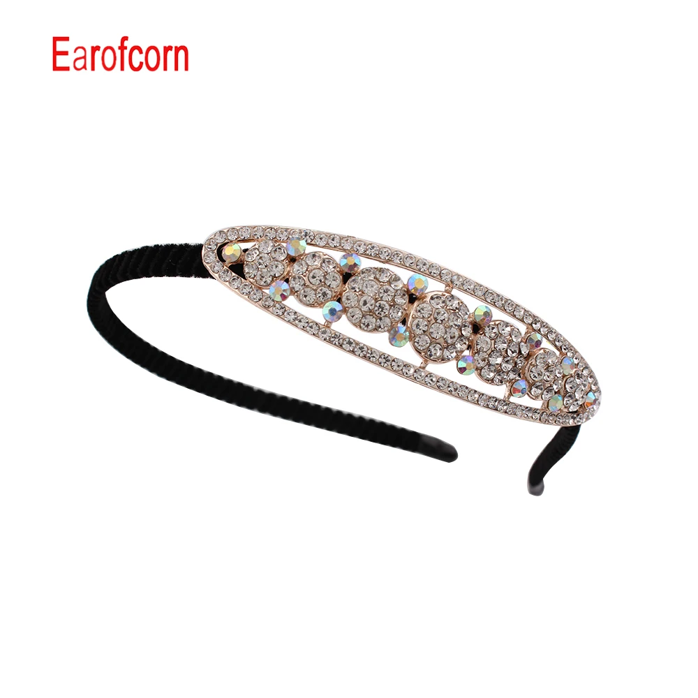 

Earofcorn Luxury Sparkling Wedding Bridal Crown Gorgeous Rhinestone Hair Band Tiara Headband Jewelry Hair Accessories