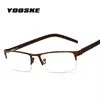 YOOSKE Metal Half Frame Reading Glasses Men Women Business Hyperopia Eyeglasses With Prescription 1.0 +1.5 2.0 +2.5 +3.0 +3.5 ► Photo 2/6