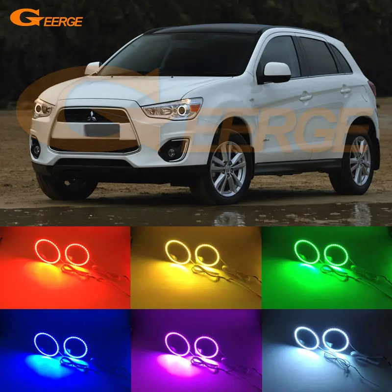 

For Mitsubishi ASX 2010 2011 2012 2013 2014 2015 2016 Excellent Angel Eyes Multi-Color Ultra bright RGB LED Angel Eyes kit