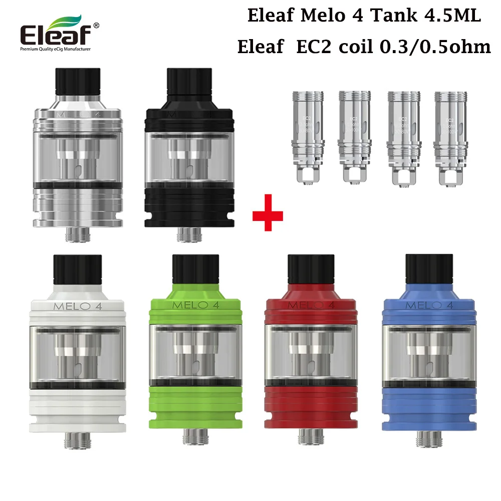 Оригинальный атомайзер Eleaf Melo 4 диаметром 5 мл 25 мм 22 с испарителем EC2 для