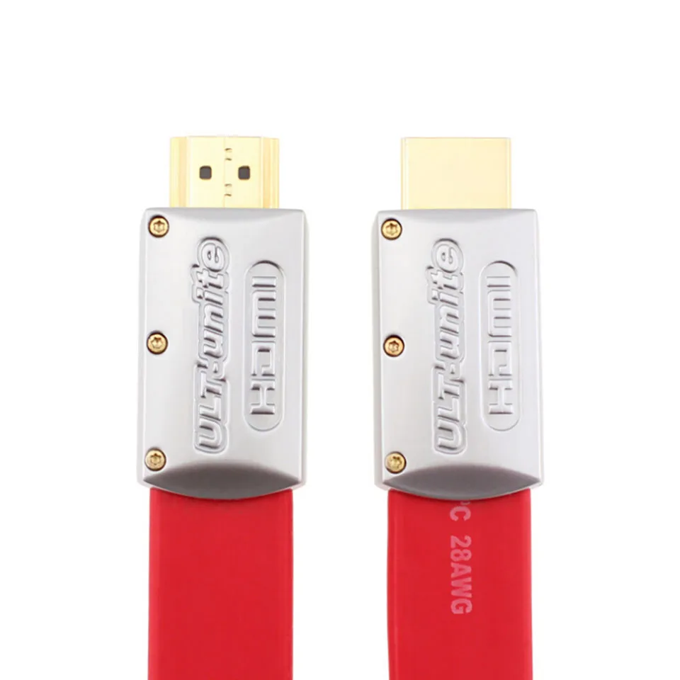 Высокая Скорость 2 0 Версия HDMI кабель мужчинами 4 К позолоченные плоский для HDTV ЖК