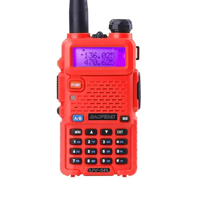 baofeng 5r uv 5r иди и болтай Walkie Talkie “иди и УКВ портативной рации двухстороннее Ham радио приемопередатчик UV-5R портативная uv5r 2-передающая радиоустановка - Цвет: Red