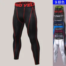 Новые обтягивающие спортивные брюки для мужчин утягивающие брюки для мужчин модные леггинсы Мужские Jogger мужские фитнес-брюки спортивные эластичные брюки