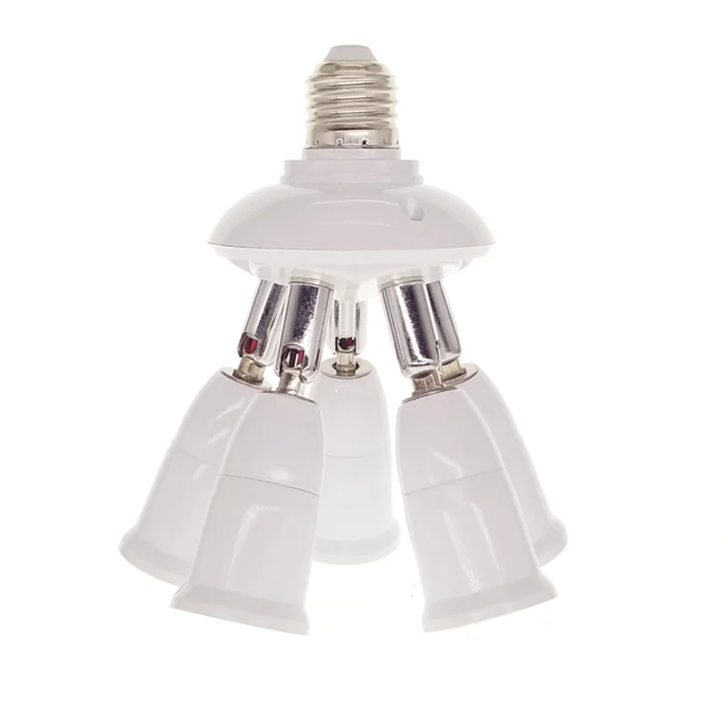 

5 in 1/4 in 1/3 in 1 E27 to E27 Base Light Lamp Bulb Adapters Holder Socket Splitter for Home Office Daylight Bulbs Hot