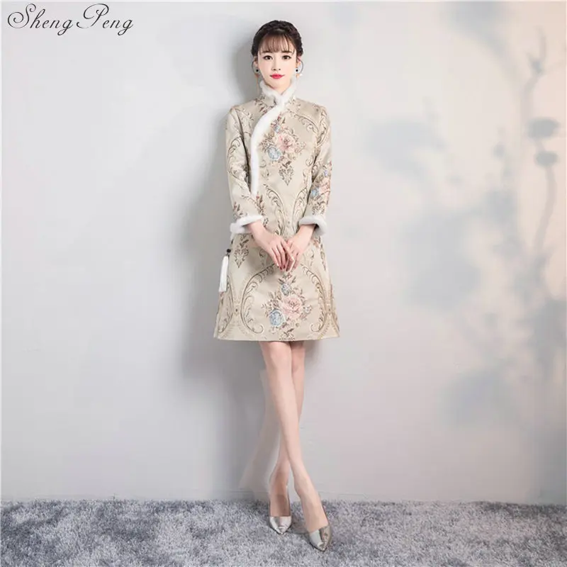 Qipao традиционное китайское восточное платье женское cheongsam сексуальное