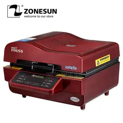 ZONESUN принтер для ткани машина для печати логотипов чехол для телефона печатная машина с мини-машина для запечатывания