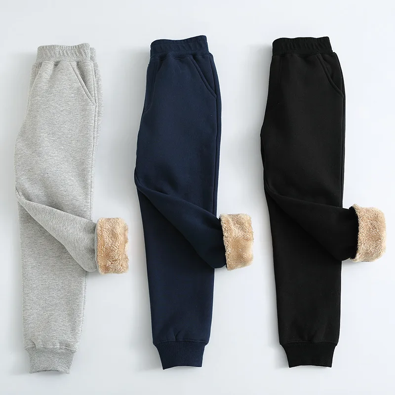 Beste Kinderen Warme Winter Broek Voor Jongens Joggingbroek Meisjes Trausers Kinderen Sport Broek Voor Jongens Tiener kleding Broek Zwart 100 160