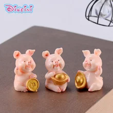 1pc Ingot Pig Figures Wealth Piggie Model Miniature Figurines Couple Fairy home Garden Wedding Doll Decoration Girl toy gift 1pc Ingot Pig Figures Wealth Piggie Model Miniature Figurines Couple Fairy home Garden Wedding Doll Decoration Girl toy gift