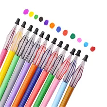 120 шт. многоцветная пополнения гелевая ручка заправки Diamond Head школьные канцелярские принадлежности отслеживание информации 12 видов цветов
