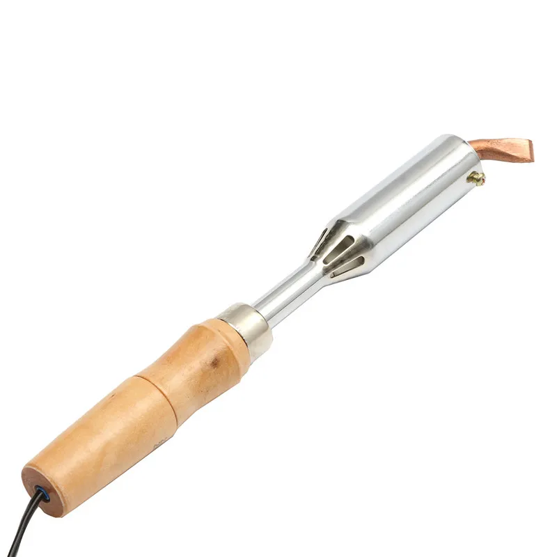 

High Quality AC 220V 200W Electric Solder Soldering Iron Heavy Chisel Point Tip Wood Handle Repair Tool