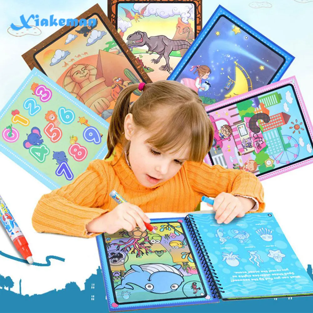 Волшебная книга для рисования детская коврик доска с игрушками развивающая
