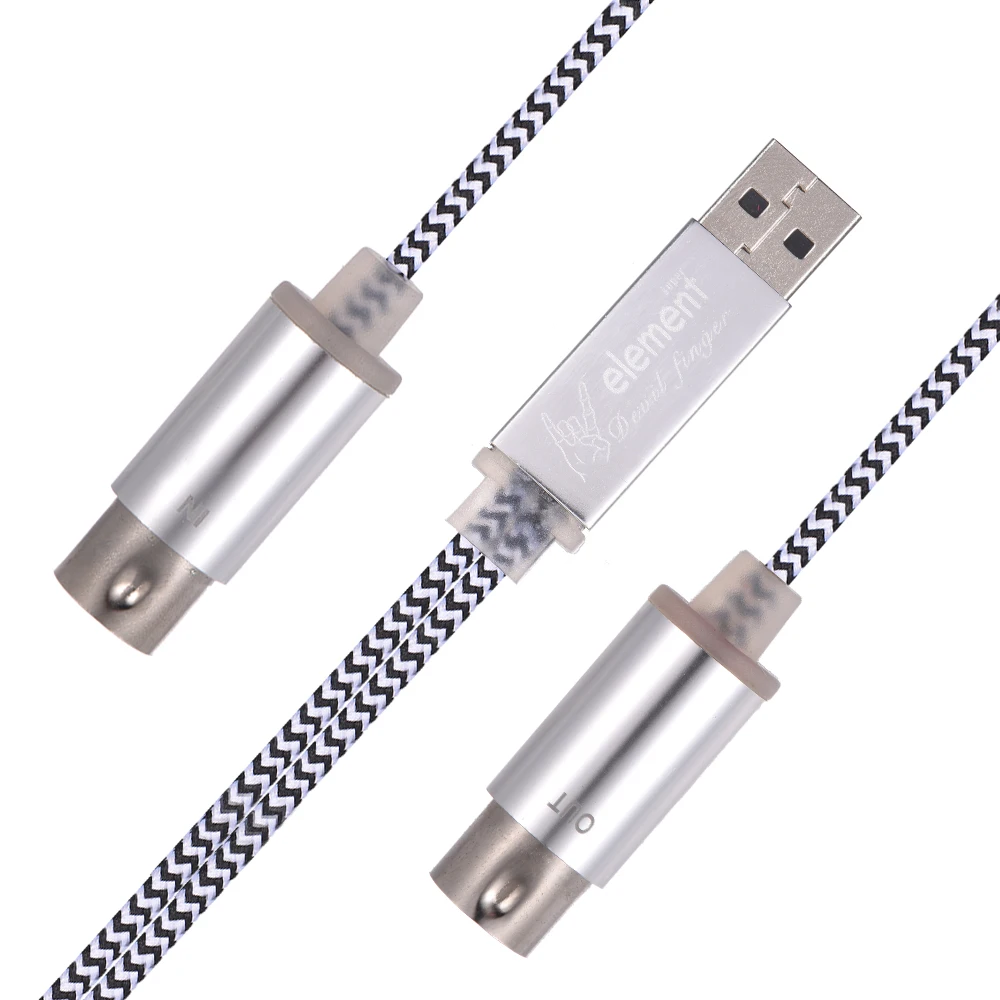 MIDI IN OUT to USB Cable Cord Aluminum Alloy Plugs for Connecting