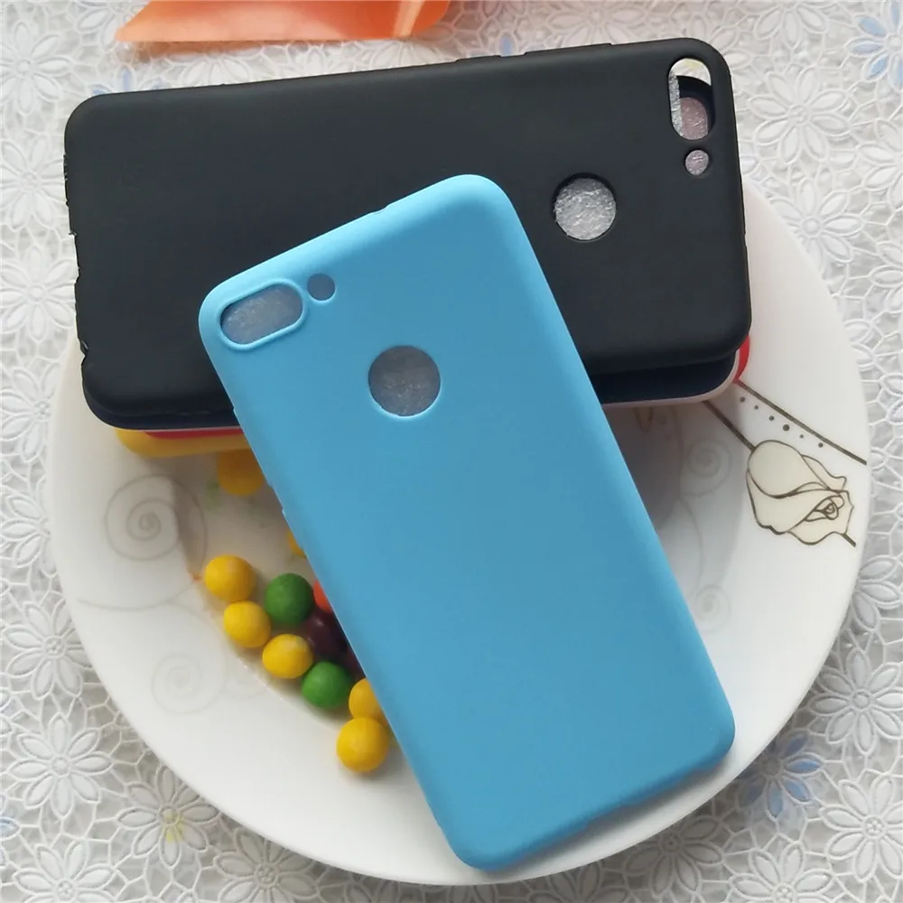 Простые однотонные мягкие чехлы из ТПУ для huawei P smart Macarons цвет силиконовый матовый