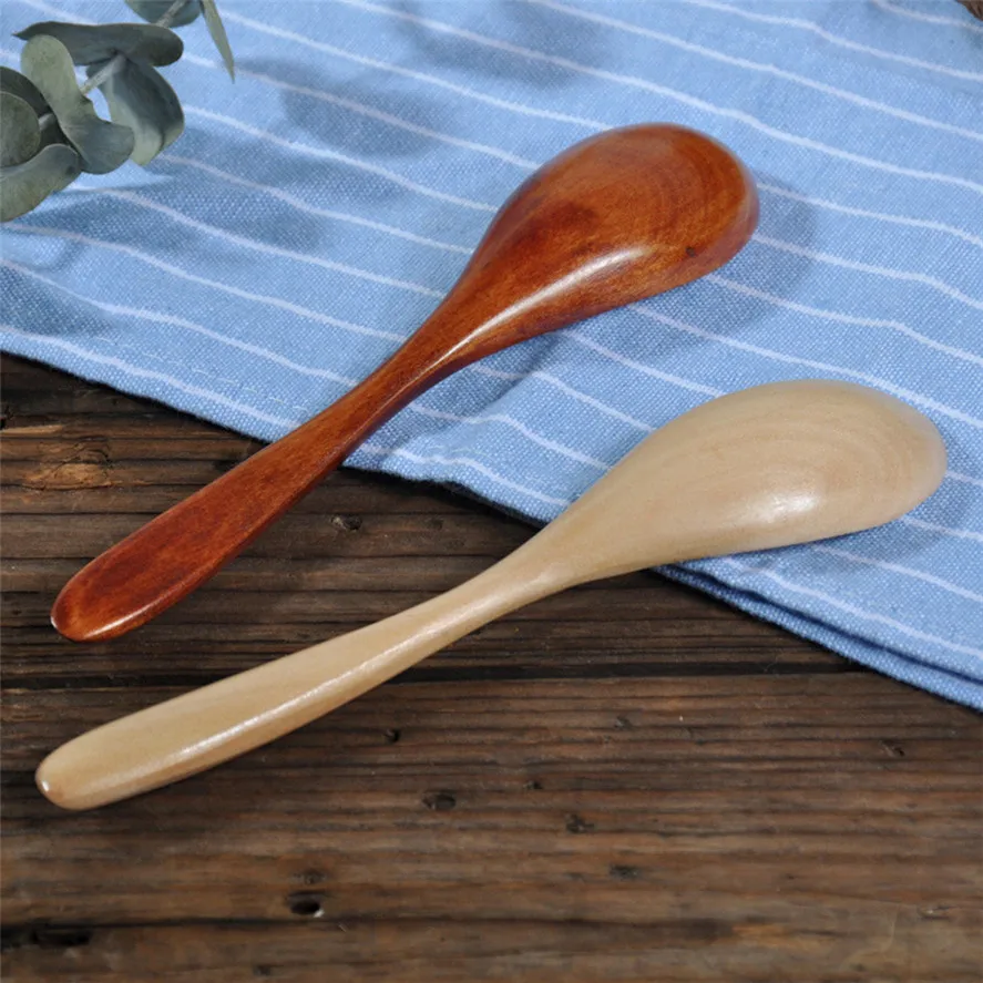 New Kitchen Wooden Soup Spoon 1PC Bamboo Spoon Kitchen Cooking Utensil Tools Soup Teaspoon High