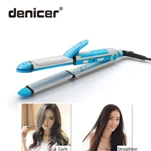 Синяя Волшебная Личная завивка для волос профессиональная 3, 2 в 1 многофункциональная машинка для завивки волос выпрямитель для волос кукурузные щипцы для укладки волос