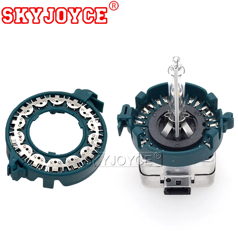 

SKYJOYCE 2pcs d1s d2s d3s d4s xenon adapter holder Green hid bulb D1S D2S adapter holder base HID Xenon Bulb Conversion Adapter