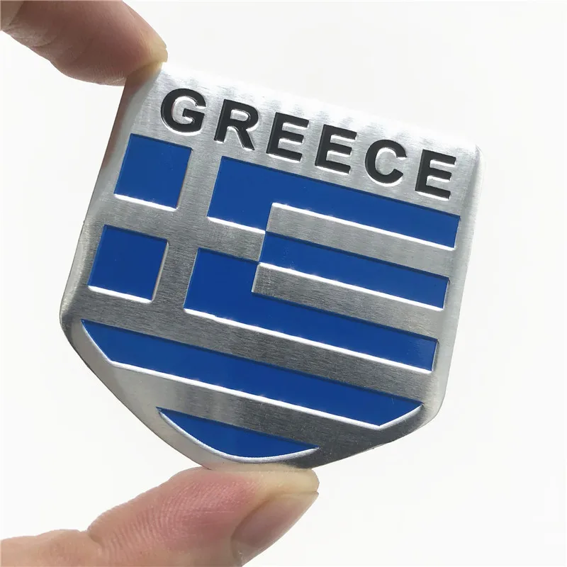 Greece Greek Flag Car Trunk Emblem Badge Motorcycle Sticker Decals Fairing