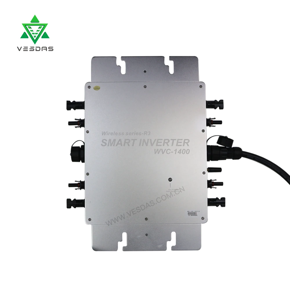 

IP65 Waterproof MPPT 1400W Grid Tie Micro Solar Inverter 22-50VDC to 80-260VAC Auto Match for Home System