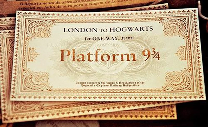 Wizarding World of Harry Hogwart London Express копия билета на поезд 1 шт. Платформа 9 3/4 билета на станцию