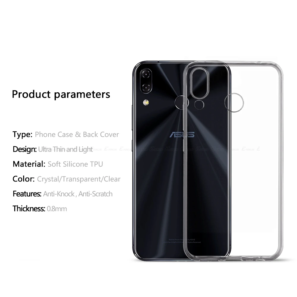Силиконовый ультратонкий прозрачный мягкий полный чехол для Asus ZenFone 6 ZS630KL 5Z 5 ZS620KL