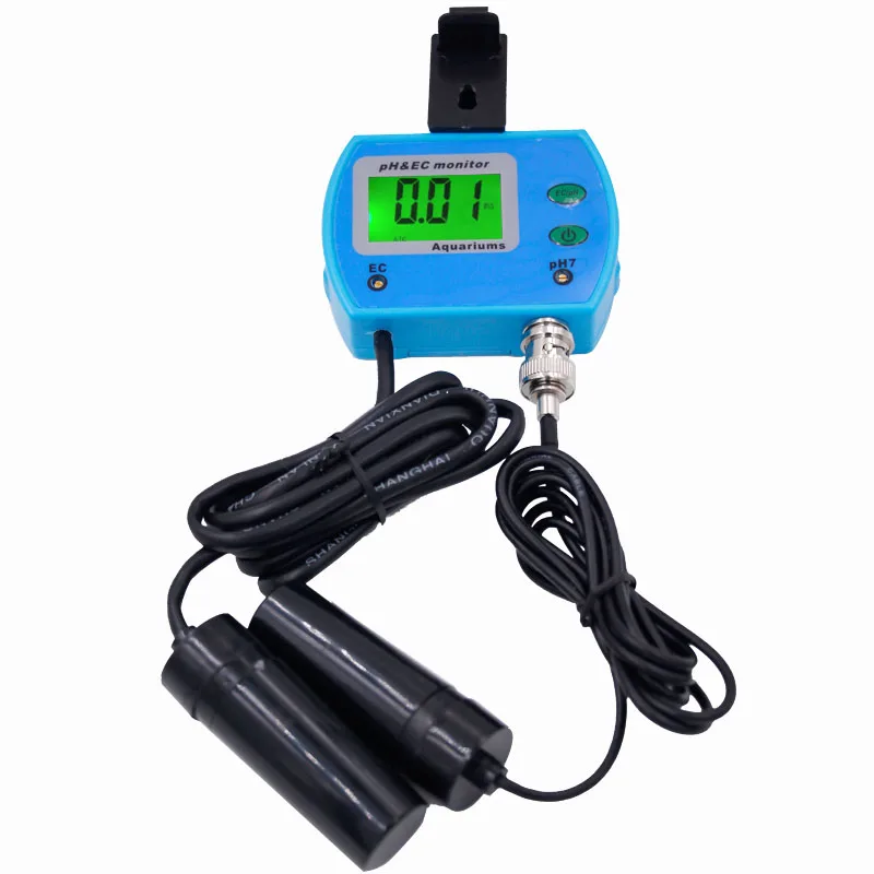 

LED Display Large screen Meter Backlit Drinking Water PH Tester EC 2 in 1 Quality Analysis with adaptor for swimming pool