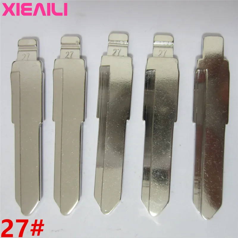 

XIEAILI 5Pcs/lot 27# Metal Blank Uncut Flip KD Remote Key Blade For Mazda M3/M6 (Mid Slot) S191