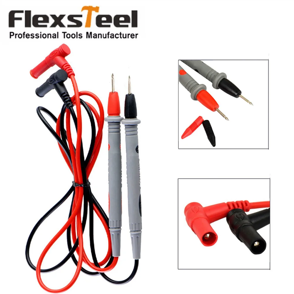 

Flexsteel 1000V 10A Universal Digital Multimeter Lead Probe Multi Meter Test Wire Pen Set Cable Needle Tip Probe