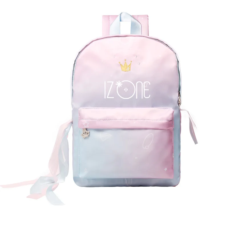 

kpop IZONE School Backpacks for teenage girls New K-pop Korean Student Gradient Color Women Shoulder Bags canvas backpack