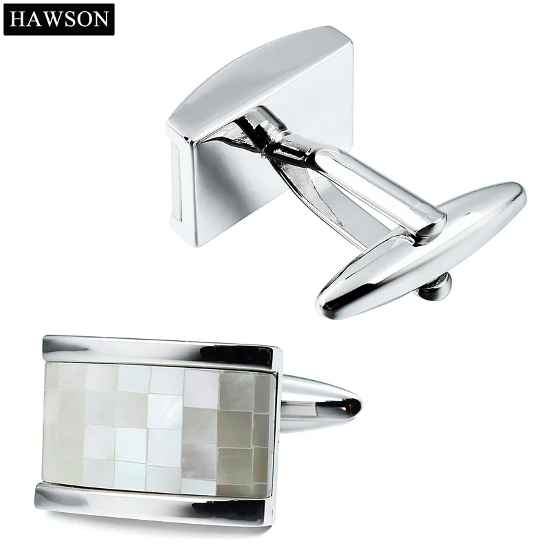 HAWSON Mother of Pearl / Seashell Cufflinks Free Shipping 2 Color Cufflinks Alternative Men's Shirt Button shirt cufflinks
