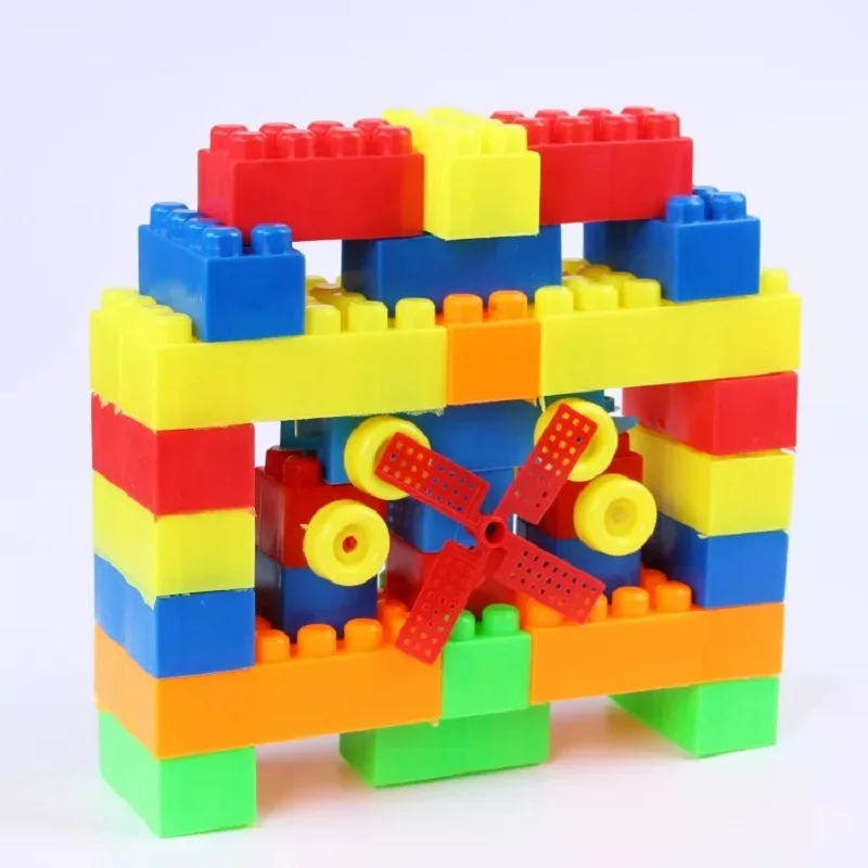 set Plastic Kids early Educational Building Blocks Bricks Toys DIY
