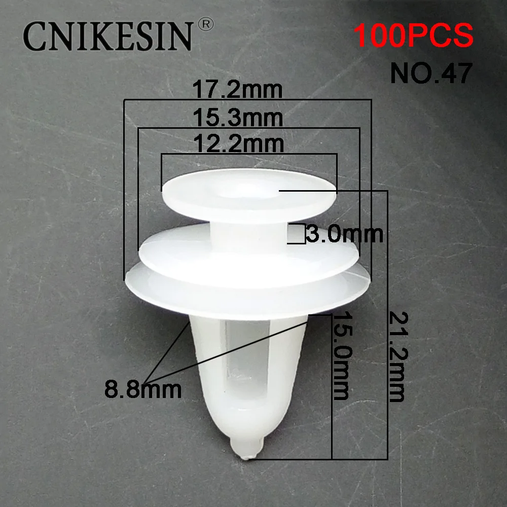 

CNIKESIN #47 100PCS Auto Fastener clamp Vehicle Interior Trim Door Decorative Board Rivet Clips for Peugeot 208 408 308 2008