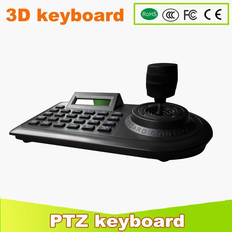 YUNSYE 3D PTZ контроллер клавиатура для систем видеонаблюдения джойстик для RS485 PTZ скорость купольная камера кронштейн поддержка Pelco-D/P протокол 3 оси