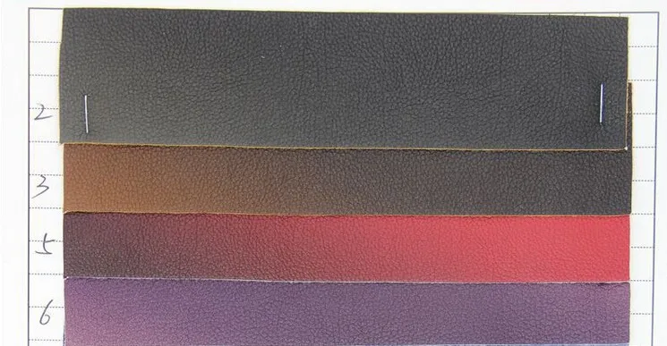 Top 30 yards Gradient embossed Litchi grain PU leather fabric/ matt embossed faux leather / the gradient embossed imitation leather 3