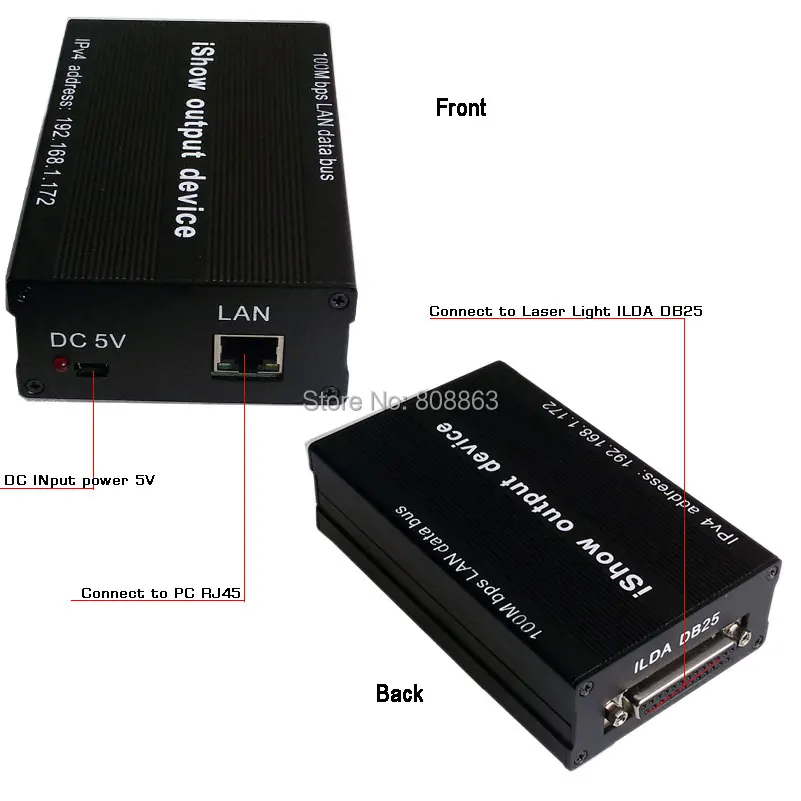 Eshiny iShow V3.0 лазерный показ программное обеспечение ILDA + RJ45 USB интерфейс для