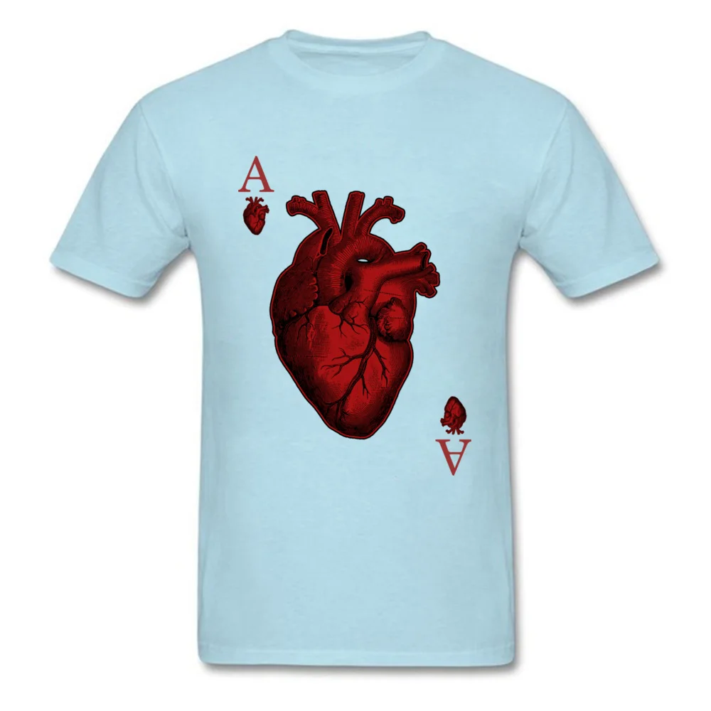 Ace of Hearts Fitness Tight Lovers Day 100% Cotton Crew Neck Men Tops Tees Casual Clothing Shirt Funny Short Sleeve T-Shirt Ace of Hearts light