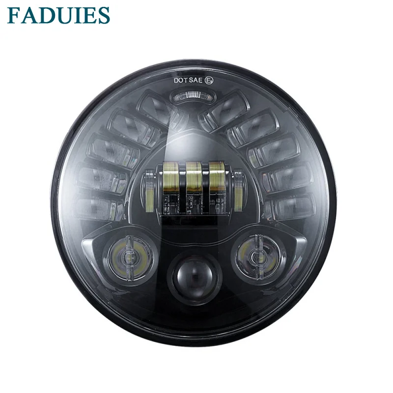7 inch Round Motorcycle Led Projector Daymaker Adaptive Headlight High Low Beam For Harley BMW R NineT R9T LED Headlamp (15)