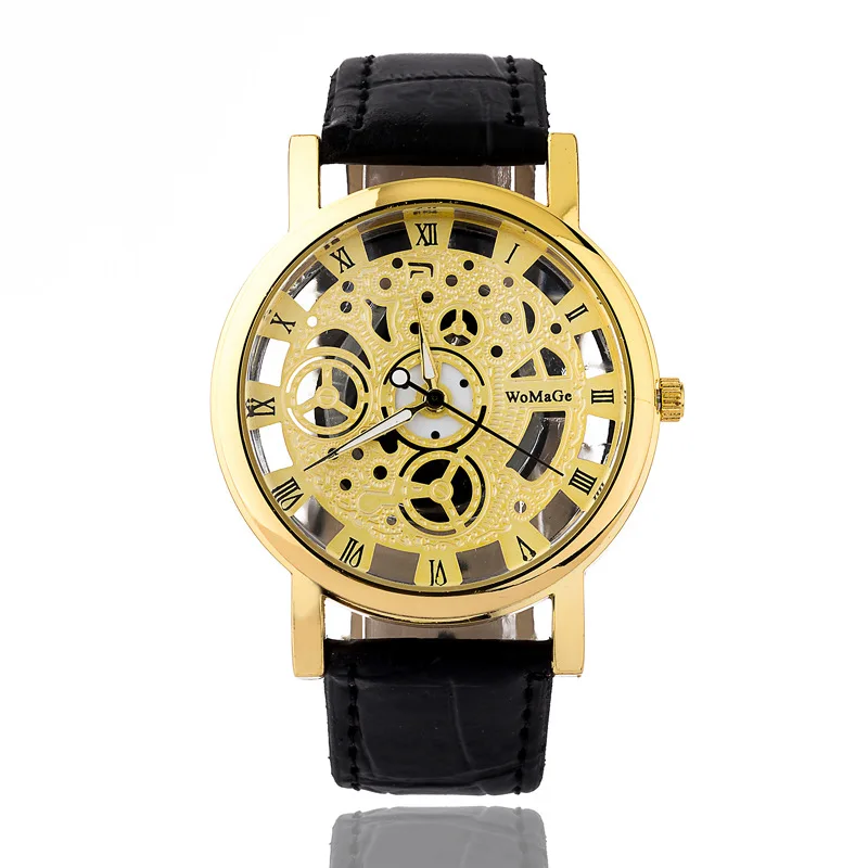 

Creative Hollow Men Watches Men Lxuury Leather Business Watch Male Quartz Clock Relojes Hombre Montre Homme Zegarek Meski