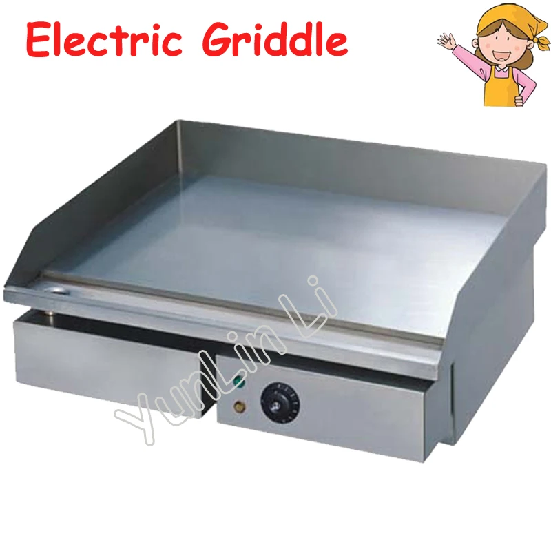 

Desktop Grill Machine Commercial Electric Griddle Stainless Steel Non-stick Cooking Surface Shredded Cake Furnace GH818