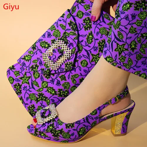 

doershow good Shoes with Matching Bags Italian Design Wedding African Nigeria Shoes and Bag Set for Parties for Wome!!HHM1-22