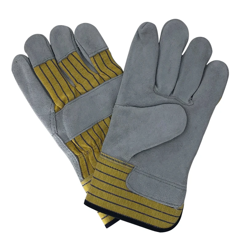 RJS SAFETY Working Gloves Cowhide Leather Men Working Welding Gloves Safety Protective Sports MOTO Wear-resisting Gloves NG7029