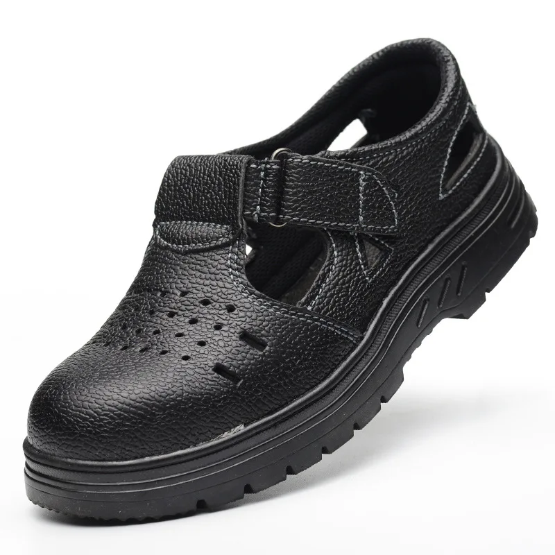 

Men Breathable Safety Shoes Men Thin Section Summer Anti-puncture Anti-puncture Work Sandals Breathable women Safety Shoes botas