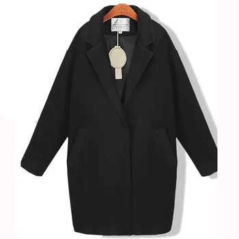 

2017New Autumn and winter women long wool coat winter high quality Winter Jackets and Coats Elegant Warm Overcoat Female LU435